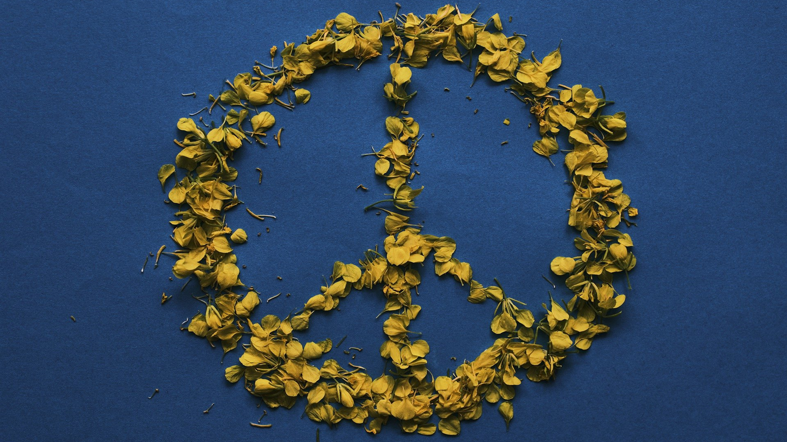 Peace-Zeichen aus Blättern